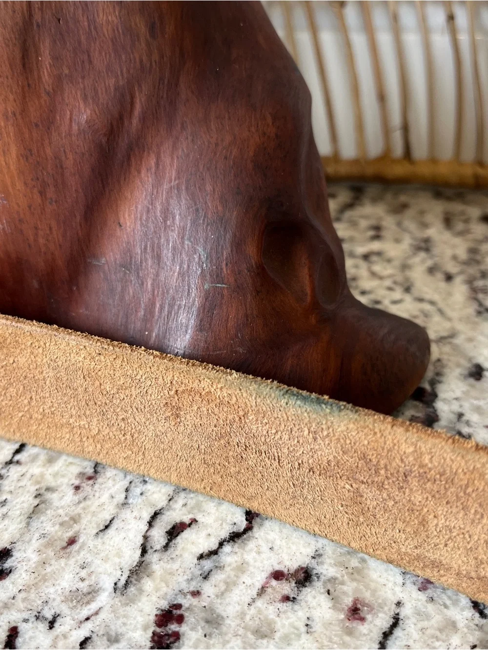 Vintage American Eagle Distressed Tan Belt